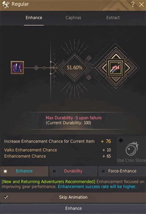 BDO enhancement gear chance probability calculator .